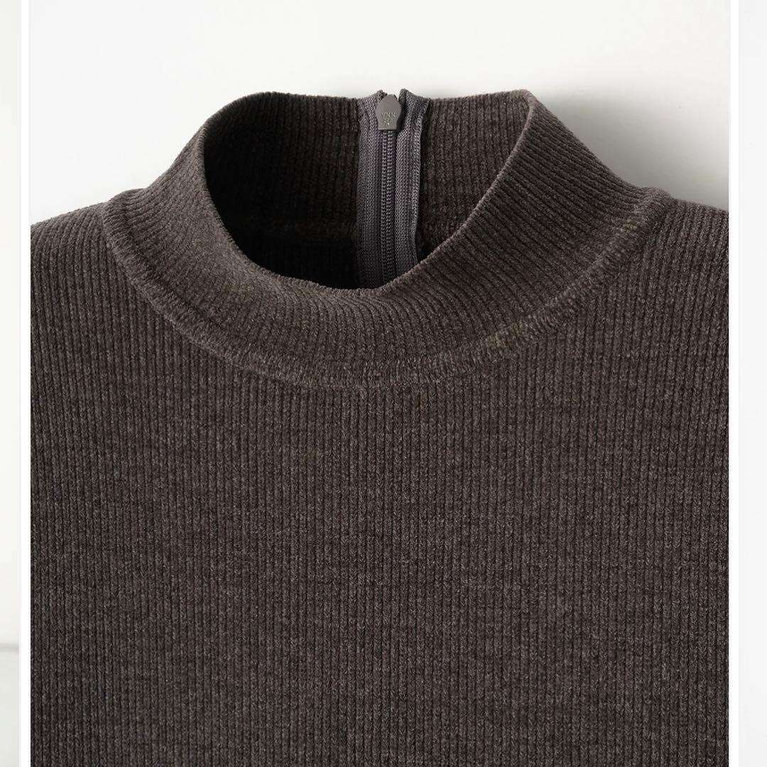 【超美品】Audire Velor touch knit dressGray（S
