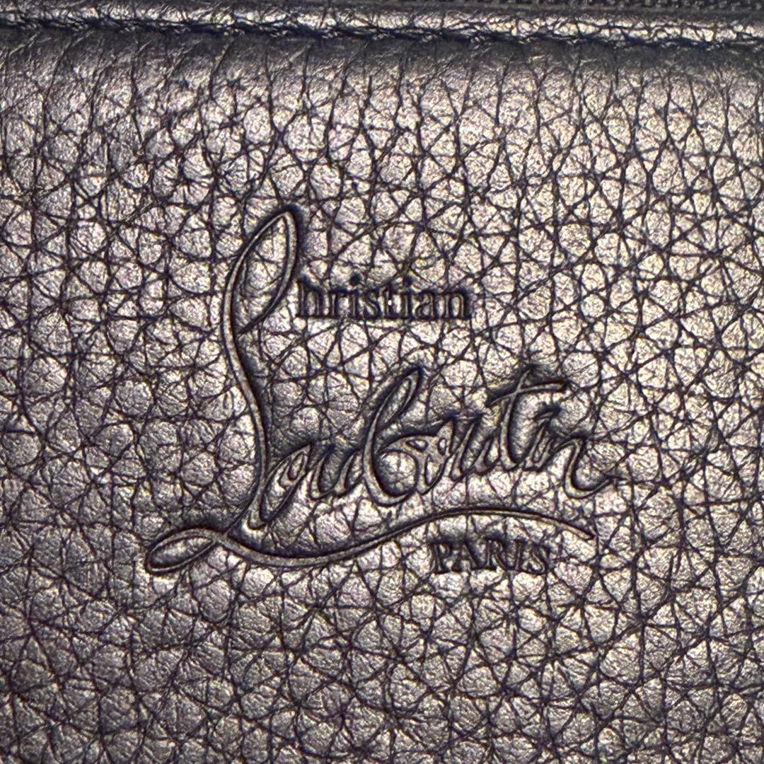 クリスチャンルブタン ケース 小銭入れ カード2枚 黒/赤