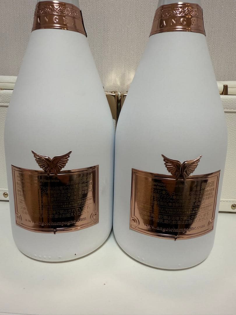 エンジェルシャンパン ブリュット ロゼホワイト 2本セット 専用ケース付き