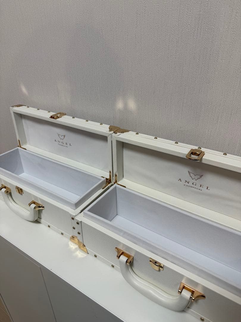 エンジェルシャンパン ブリュット ロゼホワイト 2本セット 専用ケース付き