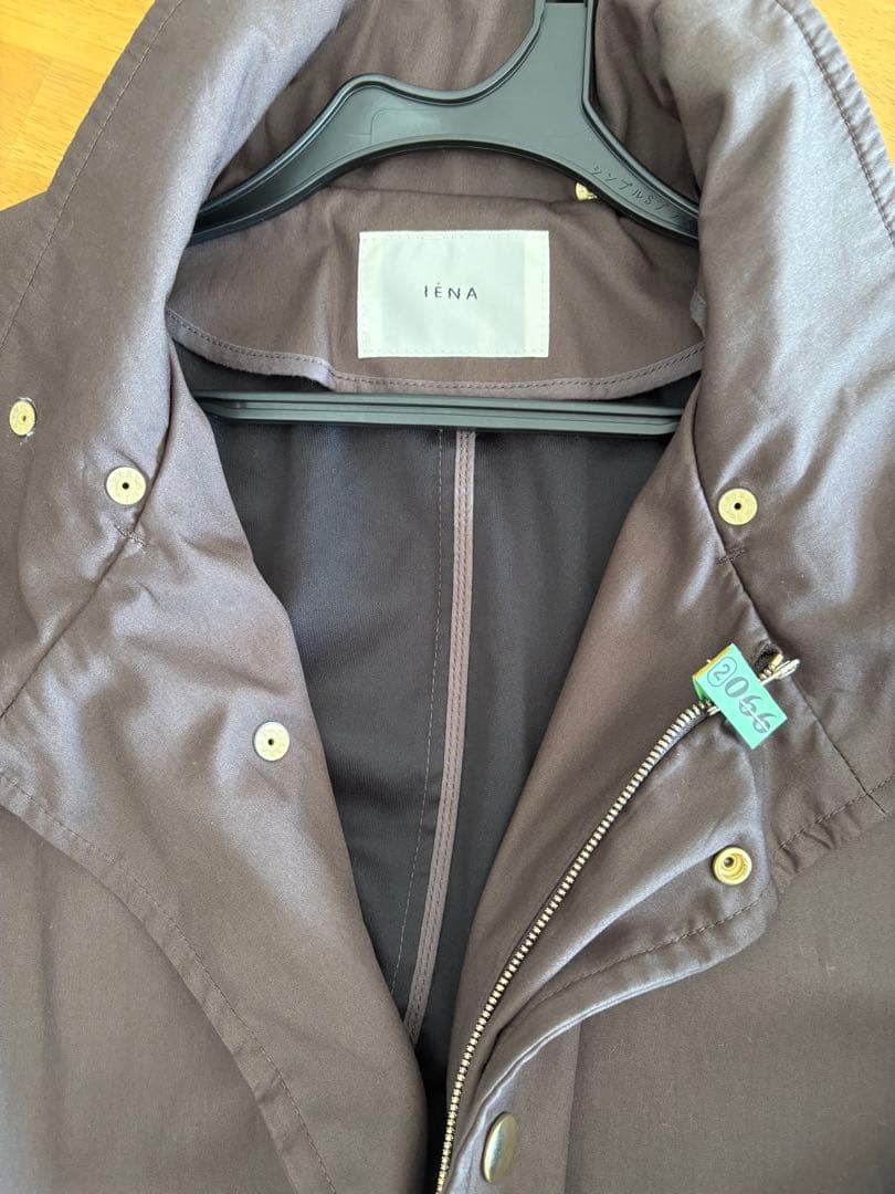 IENA ボンディングフーディッドブルゾン　ブラウン　36