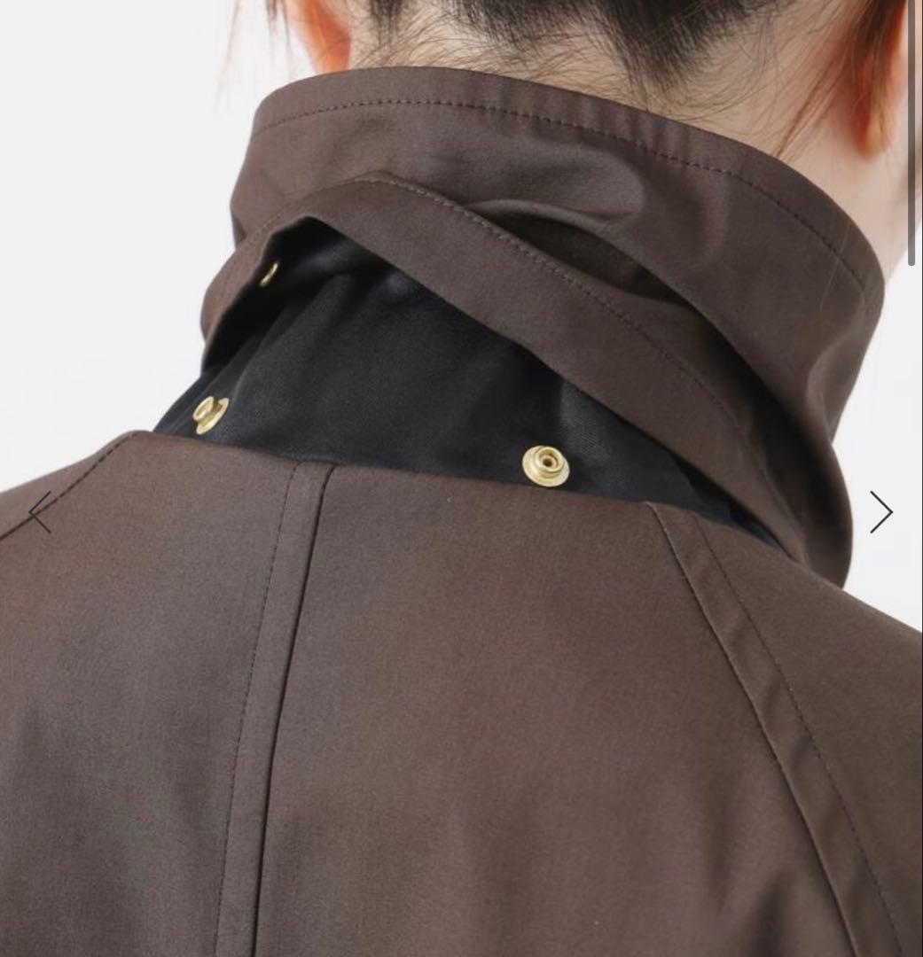 IENA ボンディングフーディッドブルゾン　ブラウン　36