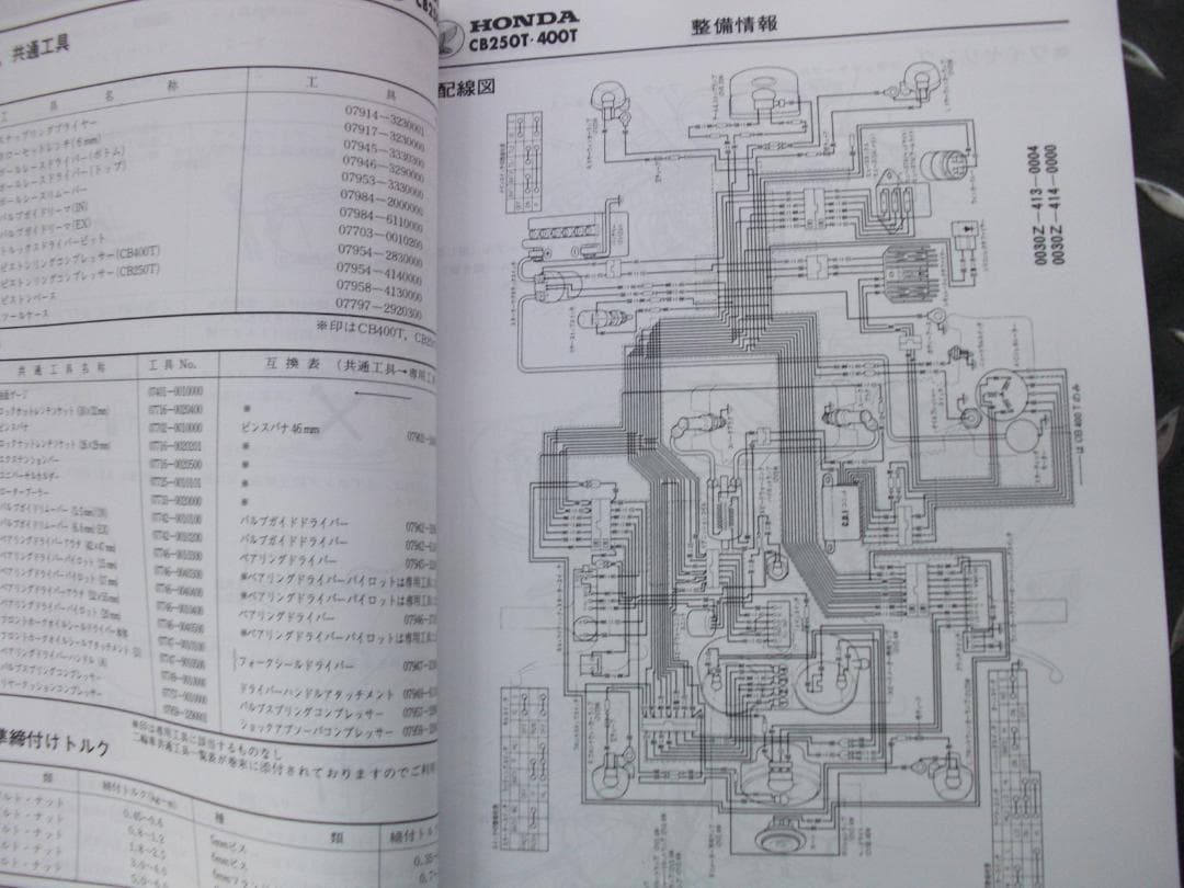 【送料無料】ホーク用サービスマニュアルCB250TCB400Tバブ