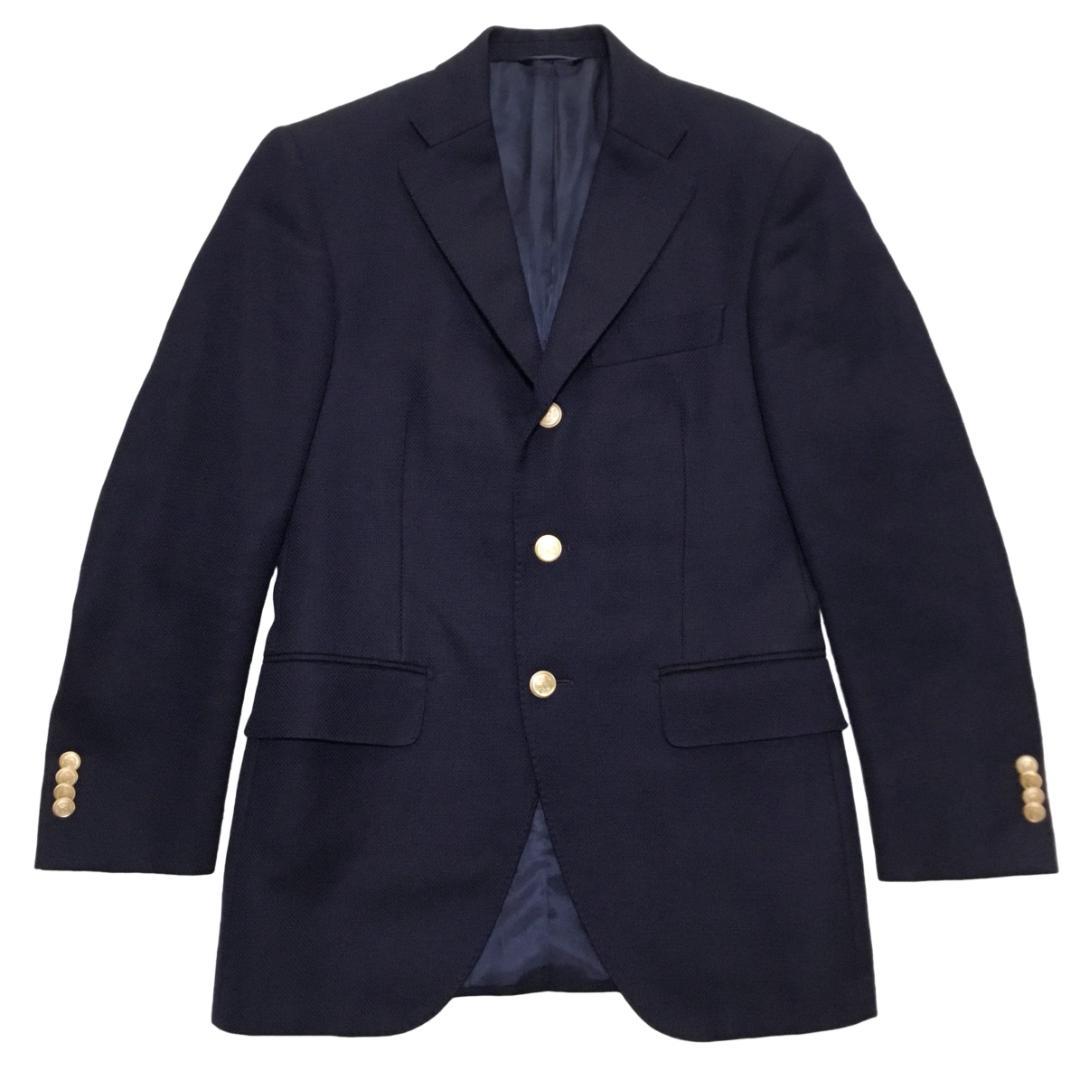 azabu tailor 麻布テーラー ホップサック地 紺ブレザー 42