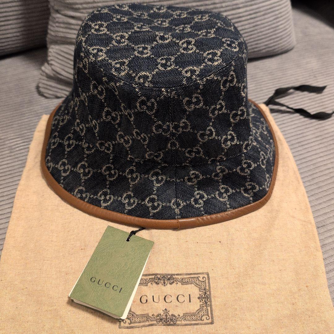最終GUCCI /デニム /バケットハット/ Lサイズ/ユニセックス