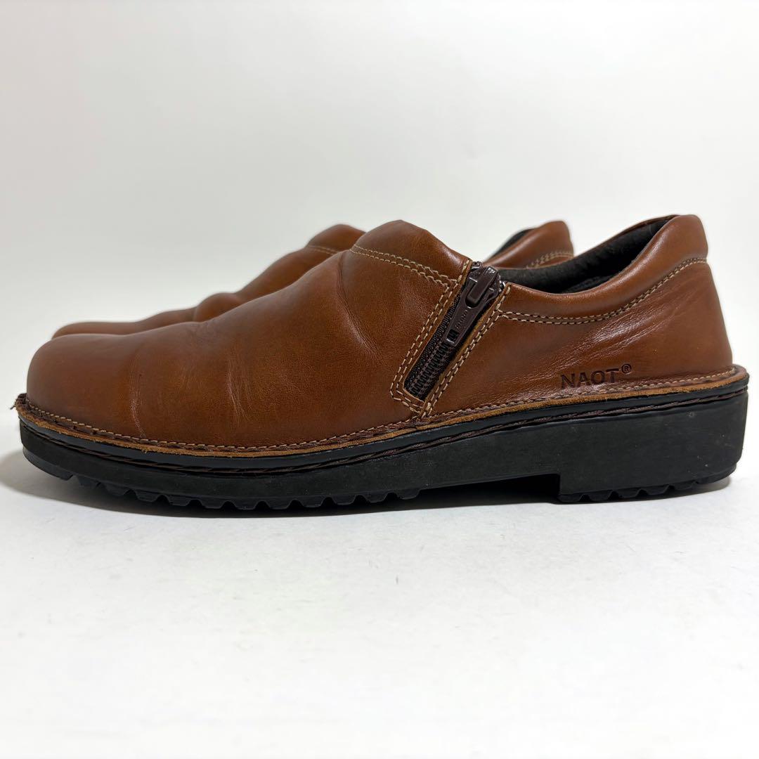 美品☆NAOT CLARA ナオト クララ スリッポン レザー 39 24.5