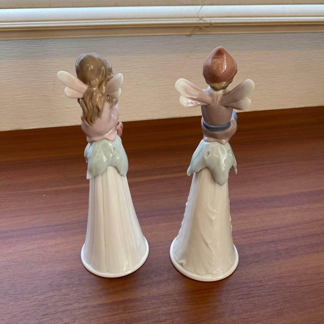 【マム】リヤドロ（Lladro）　陶器製 天使のフィギュア 2体セット