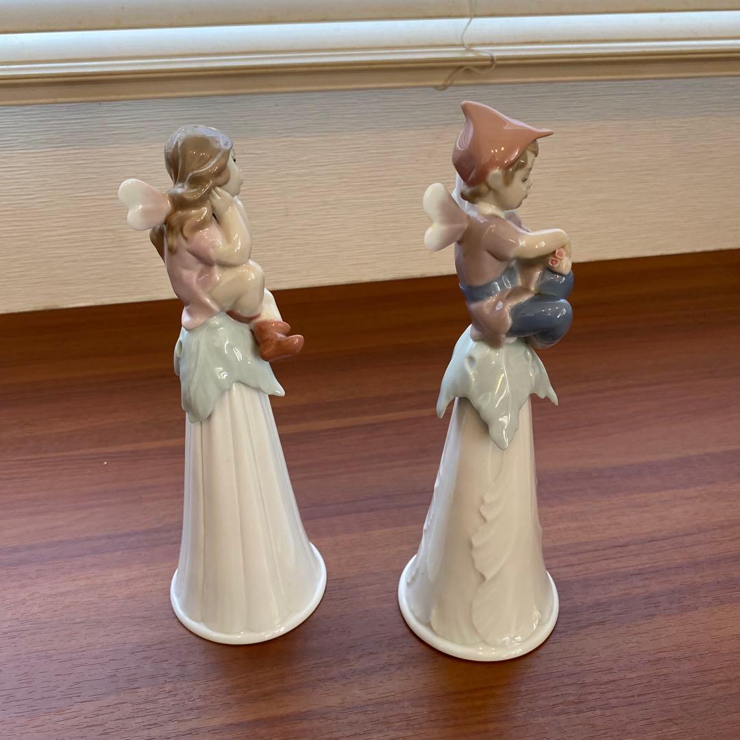 【マム】リヤドロ（Lladro）　陶器製 天使のフィギュア 2体セット