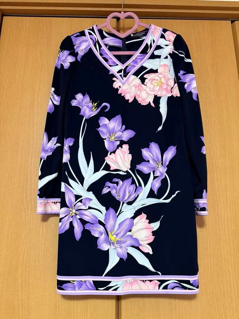 LEONARD フラワープリント長袖チュニック　40