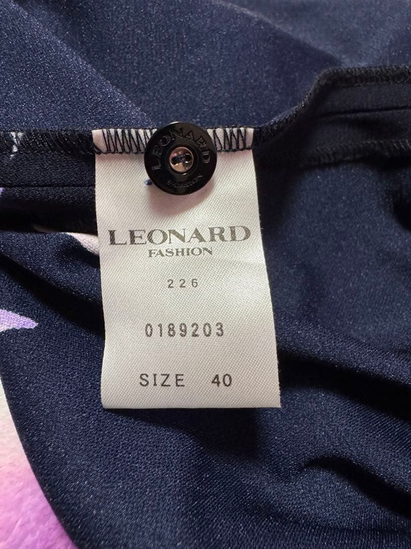 LEONARD フラワープリント長袖チュニック　40