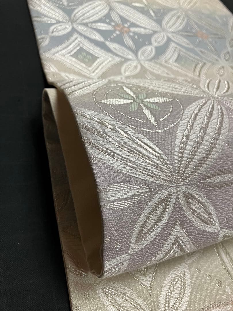 お仕立て上がり名古屋帯　新品未使用品　正絹　西陣織　No.345