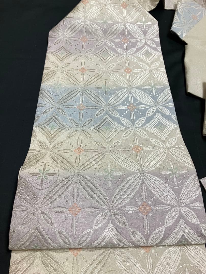 お仕立て上がり名古屋帯　新品未使用品　正絹　西陣織　No.345