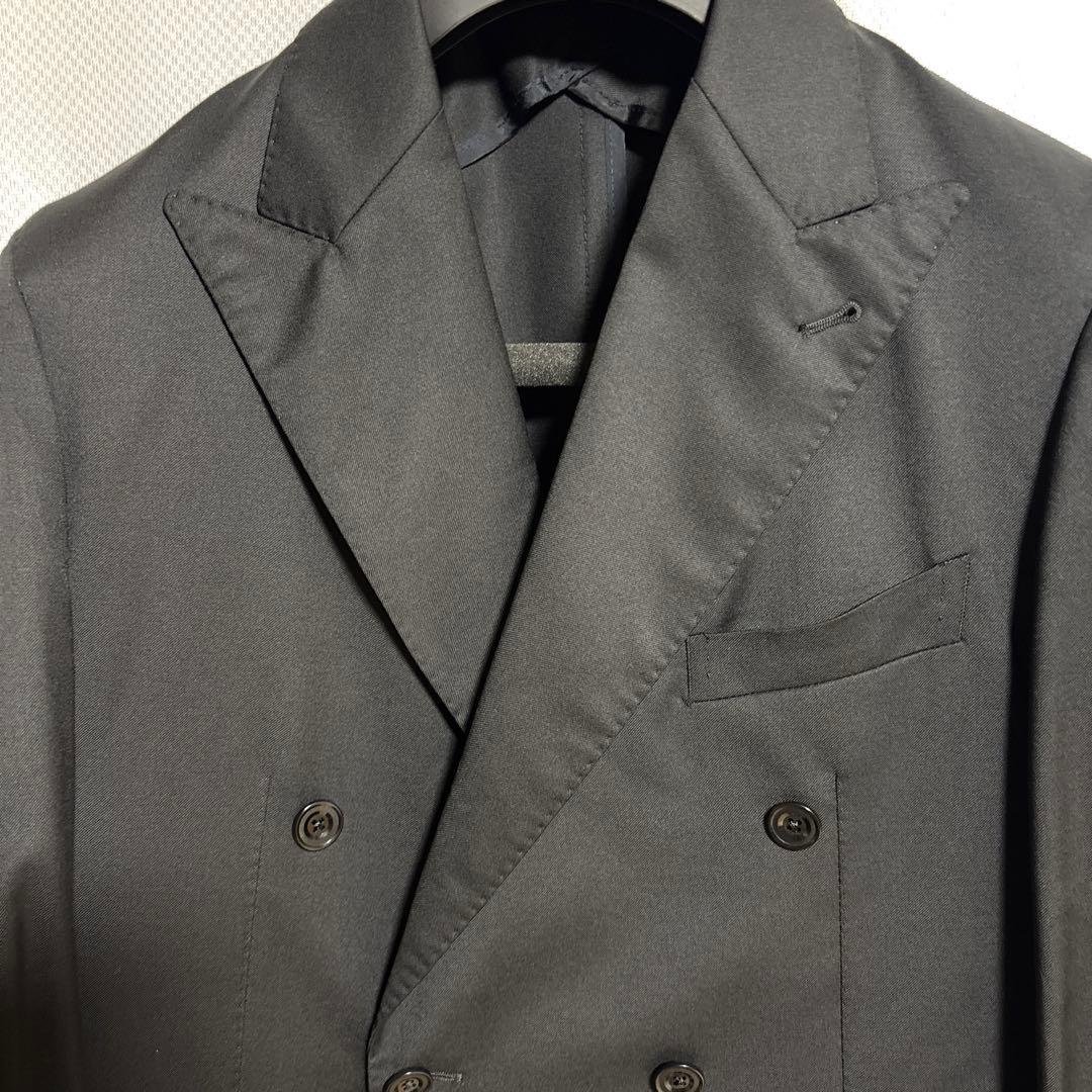 黒 ダブルブレスト テーラードジャケット