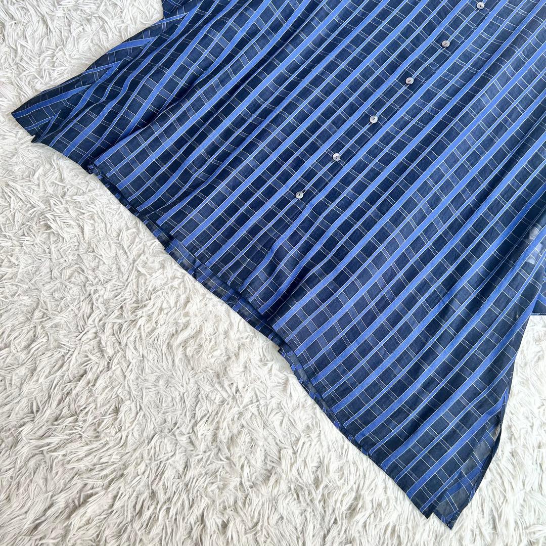 未使用級 24年♡レリアン プラスハウス チュニック チェック 13+ シルク混