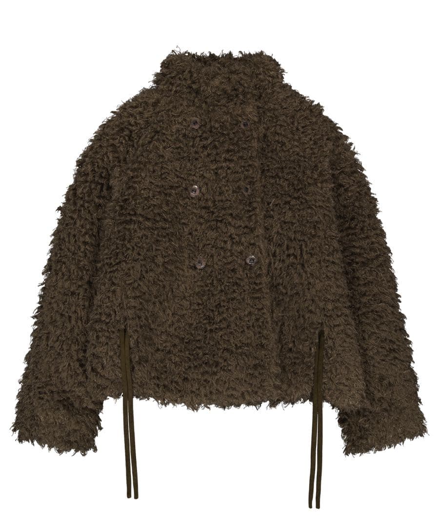 coyseio アウター HAIRY FUR JACKET BROWN
