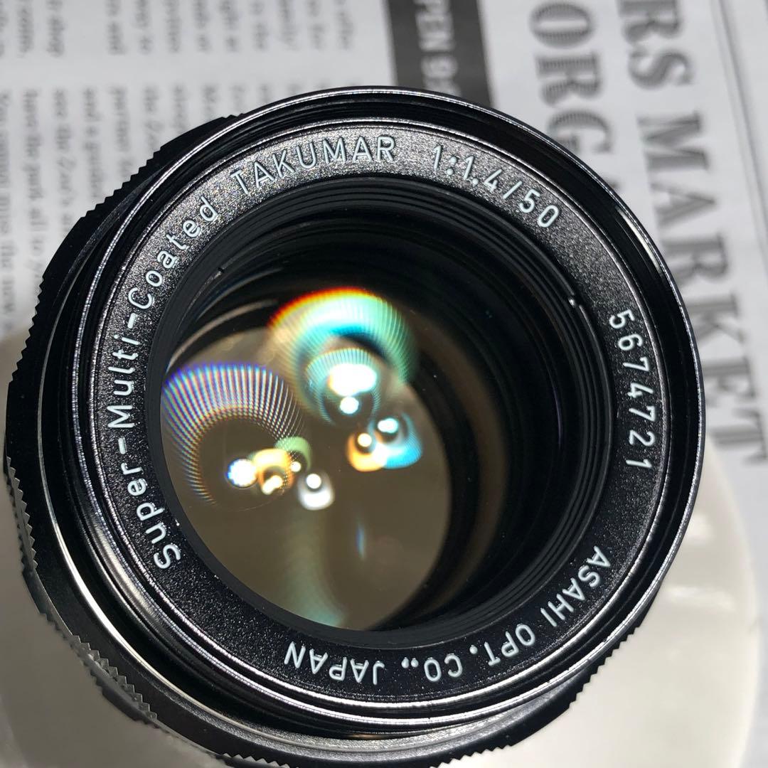 レンズ(単焦点) ASAHI PENTAX SMC TAKUMAR 50mm f1.4 m42