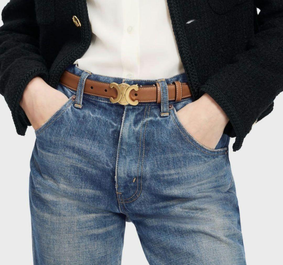 セリーヌ CELINE トリオンフ ベルト ブラック 75