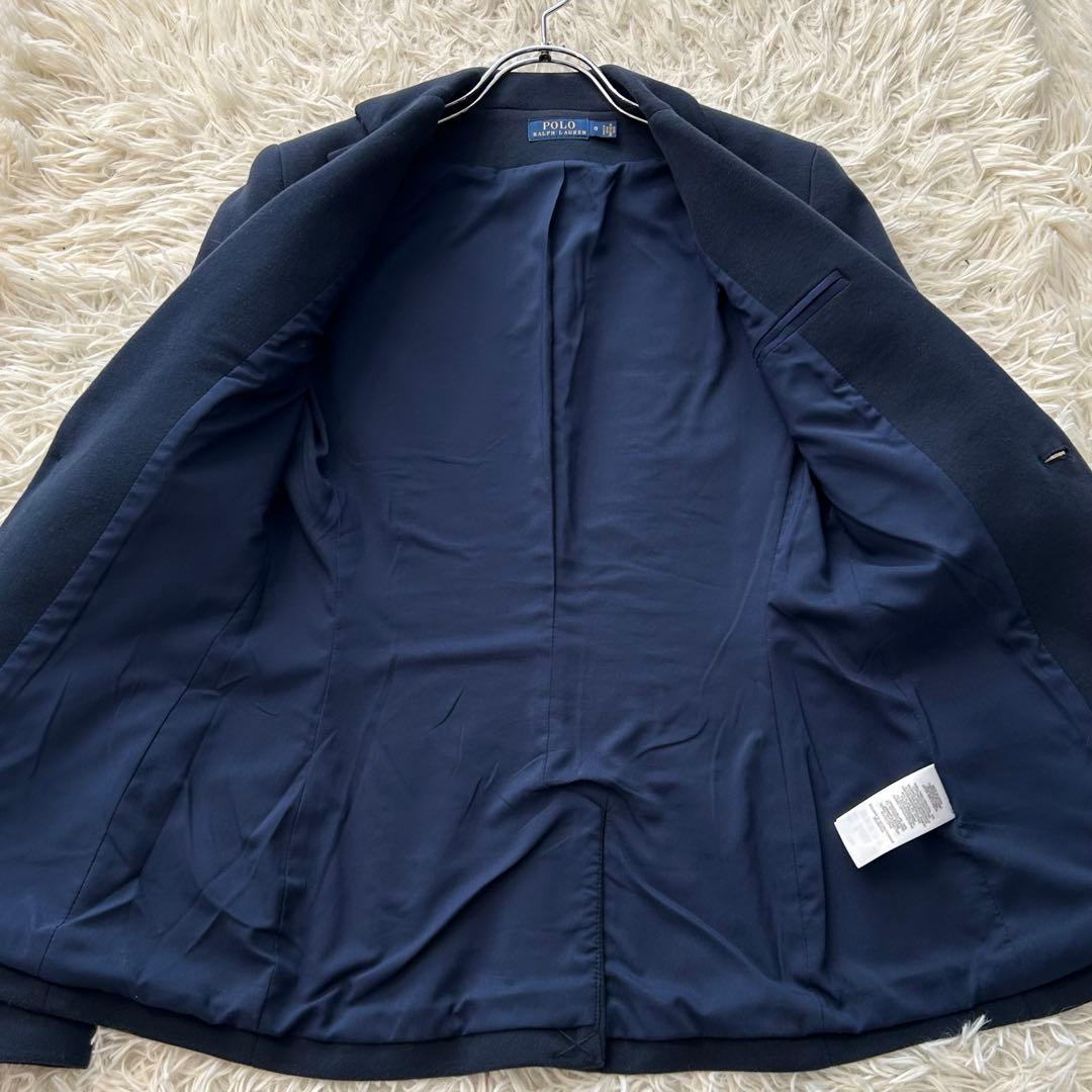 ✨美品✨ ポロラルフローレン テーラードジャケット 紺ブレ エンブレム刺繍