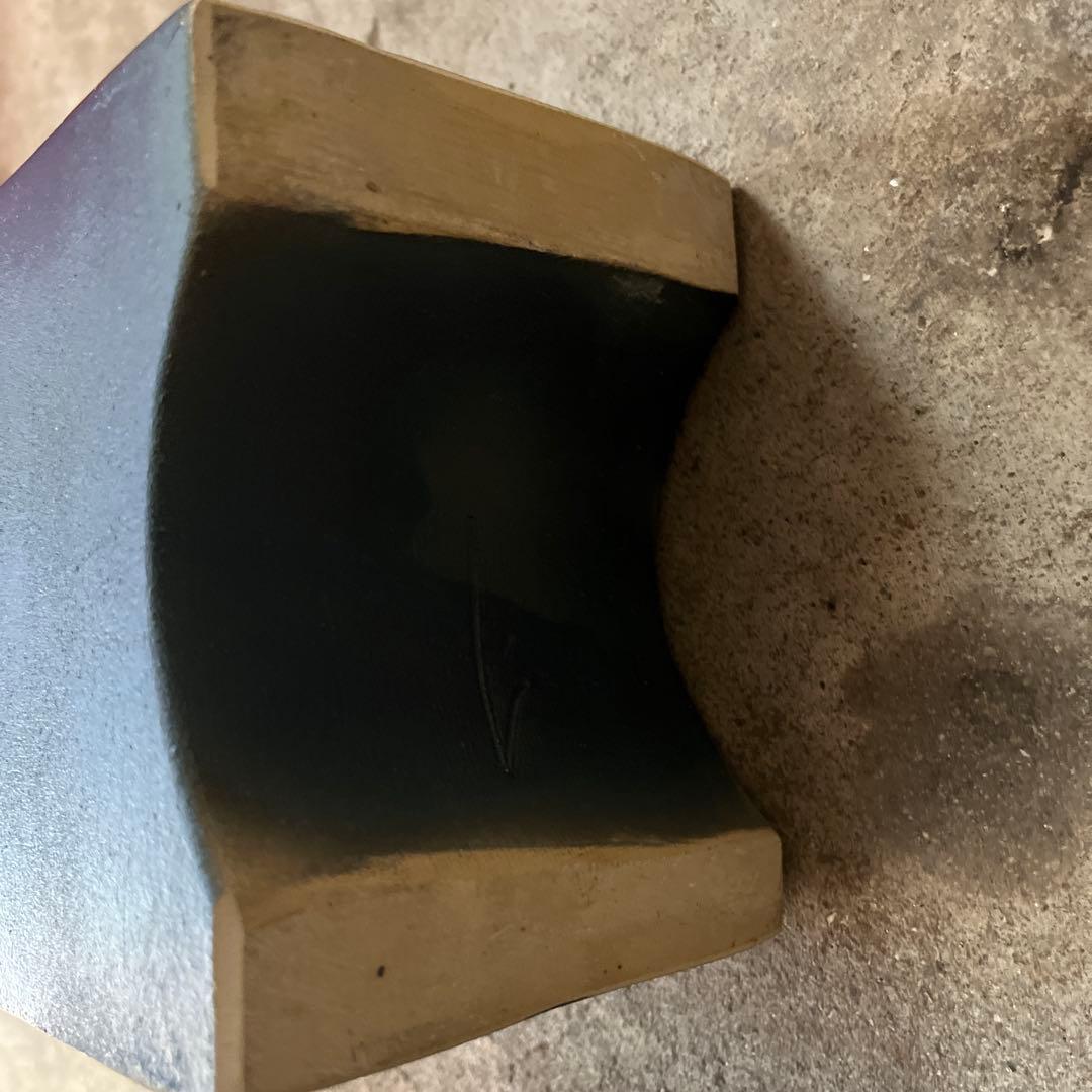 池坊花器 池坊好み 立花 華道 自由花 陶器 ブルー デザイン2通り