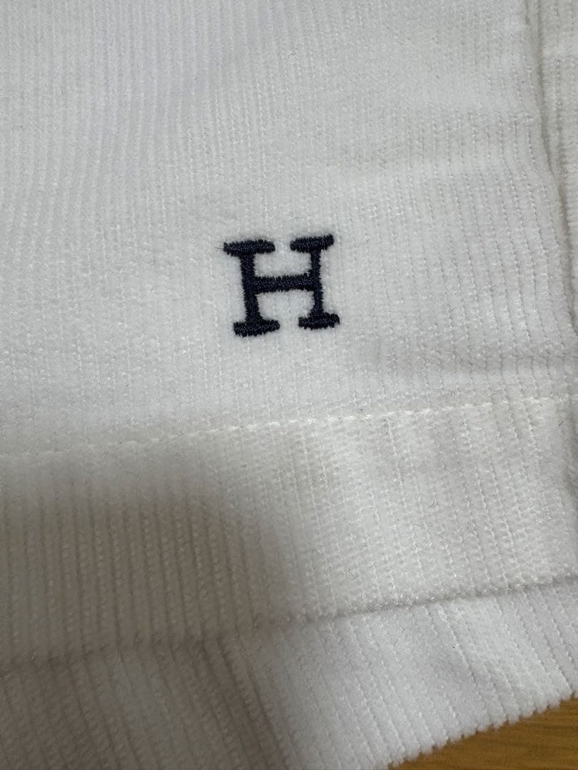 【試着のみ】ハリウッドランチマーケット コーデュロイ ハーフパンツ ３　ホワイト