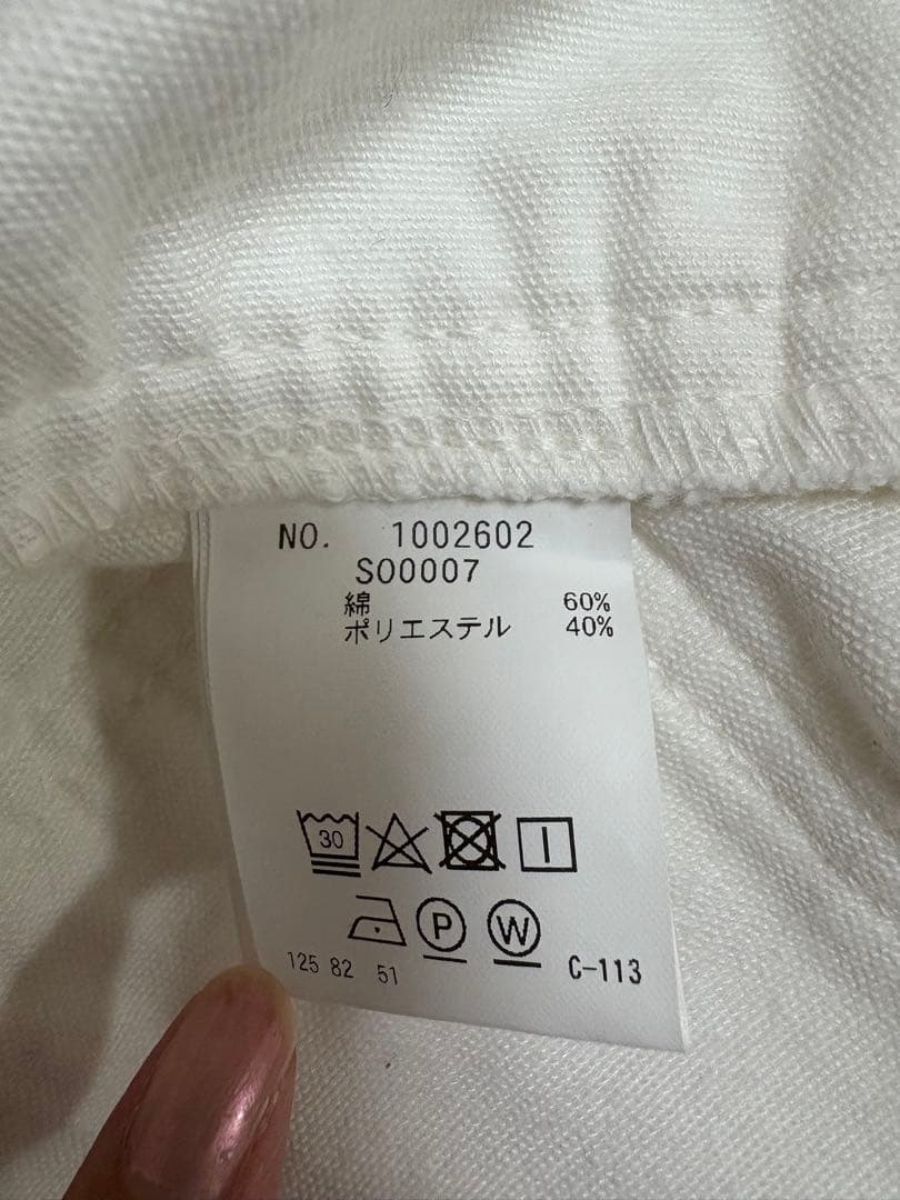 【試着のみ】ハリウッドランチマーケット コーデュロイ ハーフパンツ ３　ホワイト