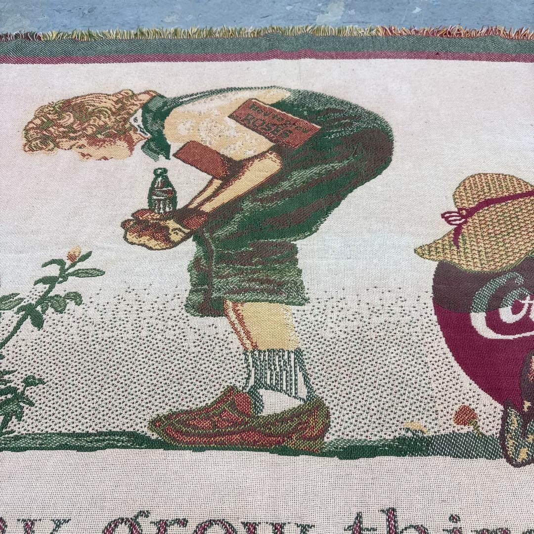 コカコーラ　マルチカバー　ソファーカバー　ヴィンテージラグ　118x175