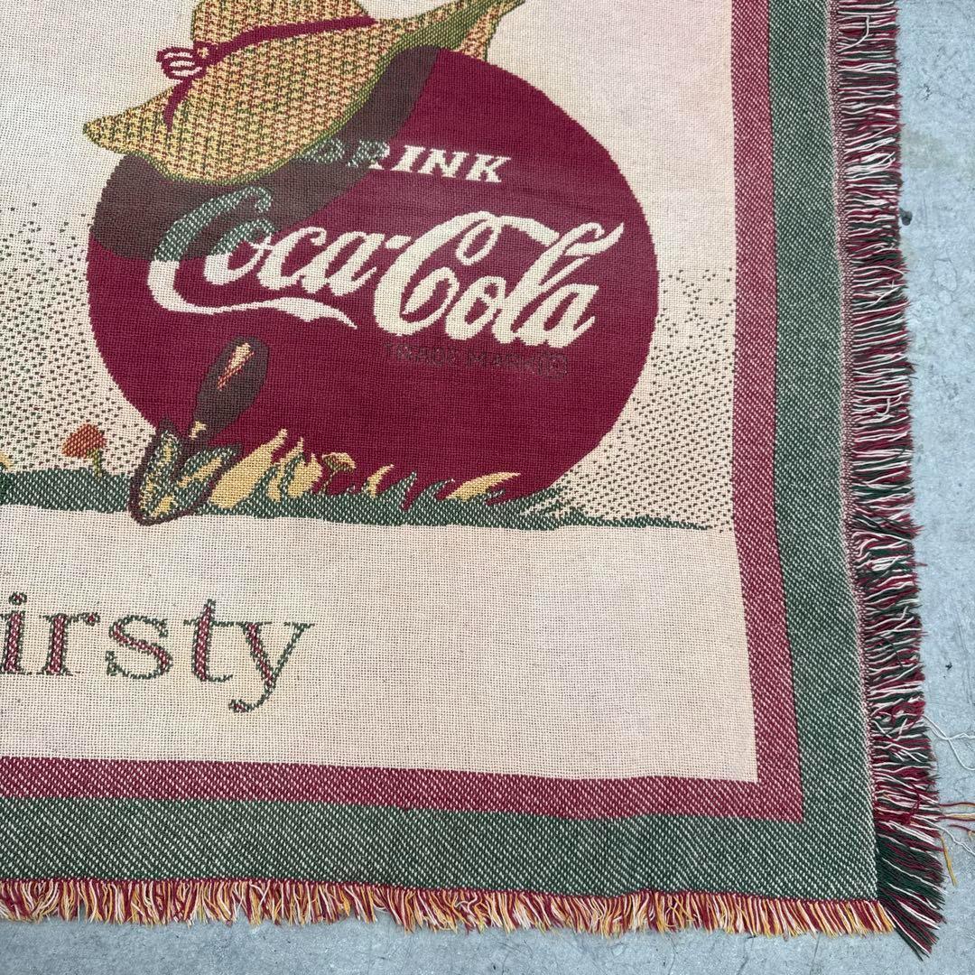 コカコーラ　マルチカバー　ソファーカバー　ヴィンテージラグ　118x175
