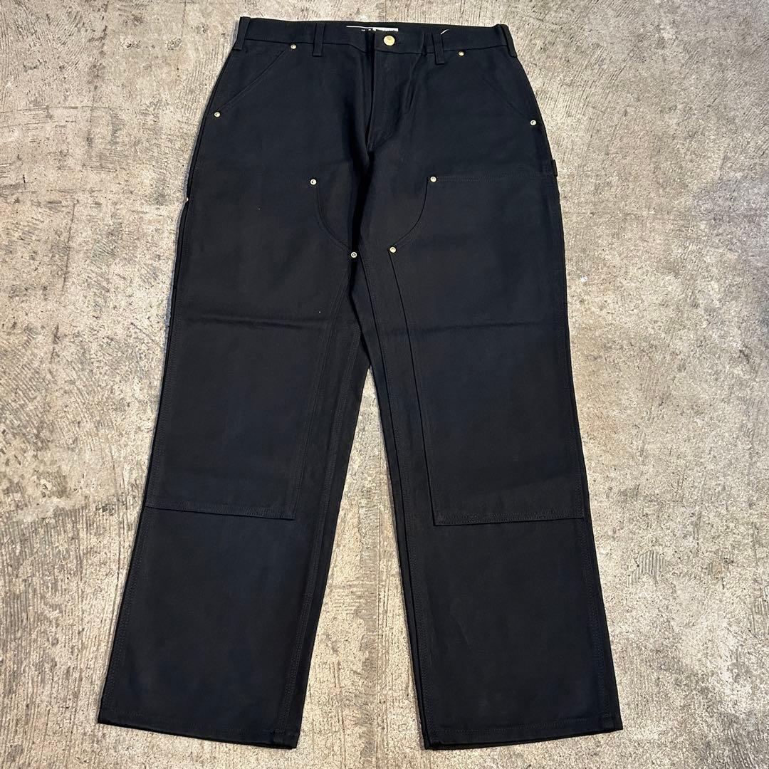 新品 Carhartt カーハート B01 ダック ダブルニー パンツ 黒W34