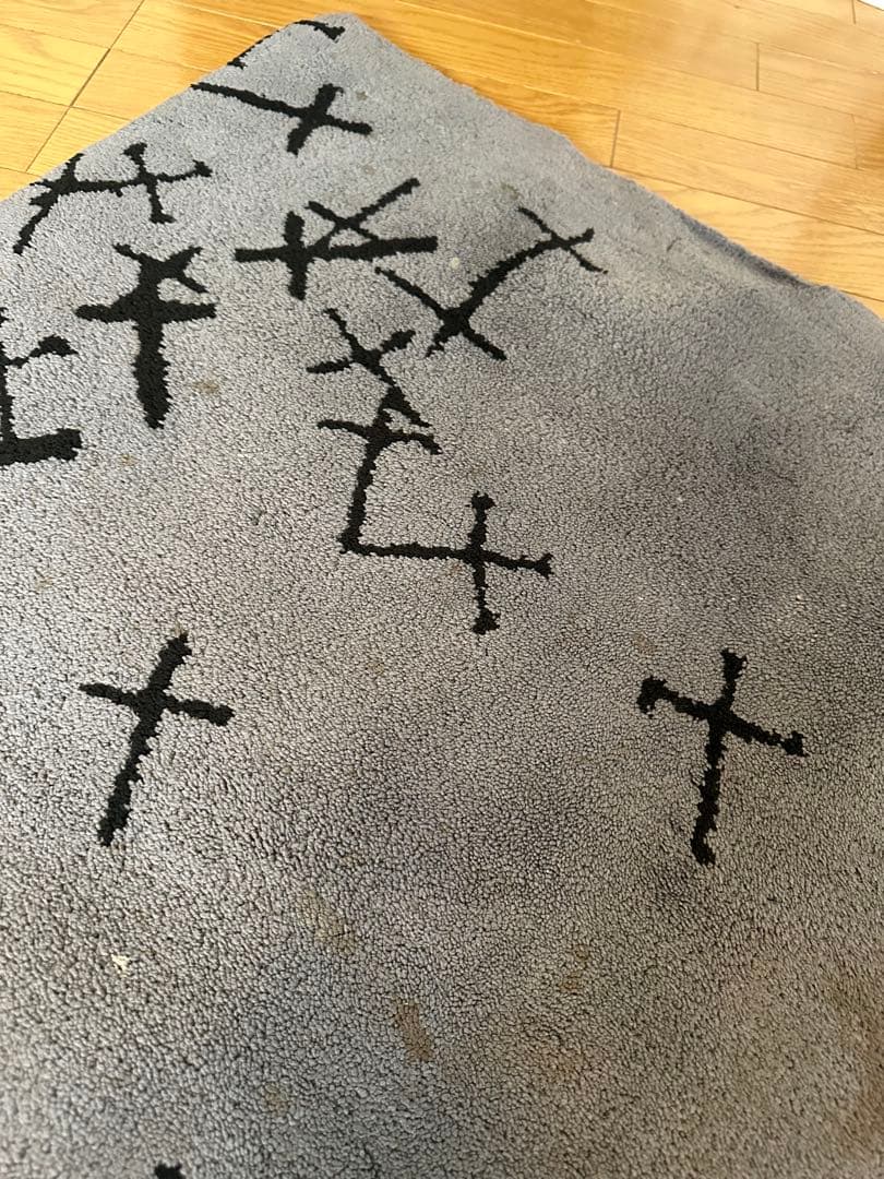 希少！アンダーカバー魔女期　グレー クロス模様 ラグ