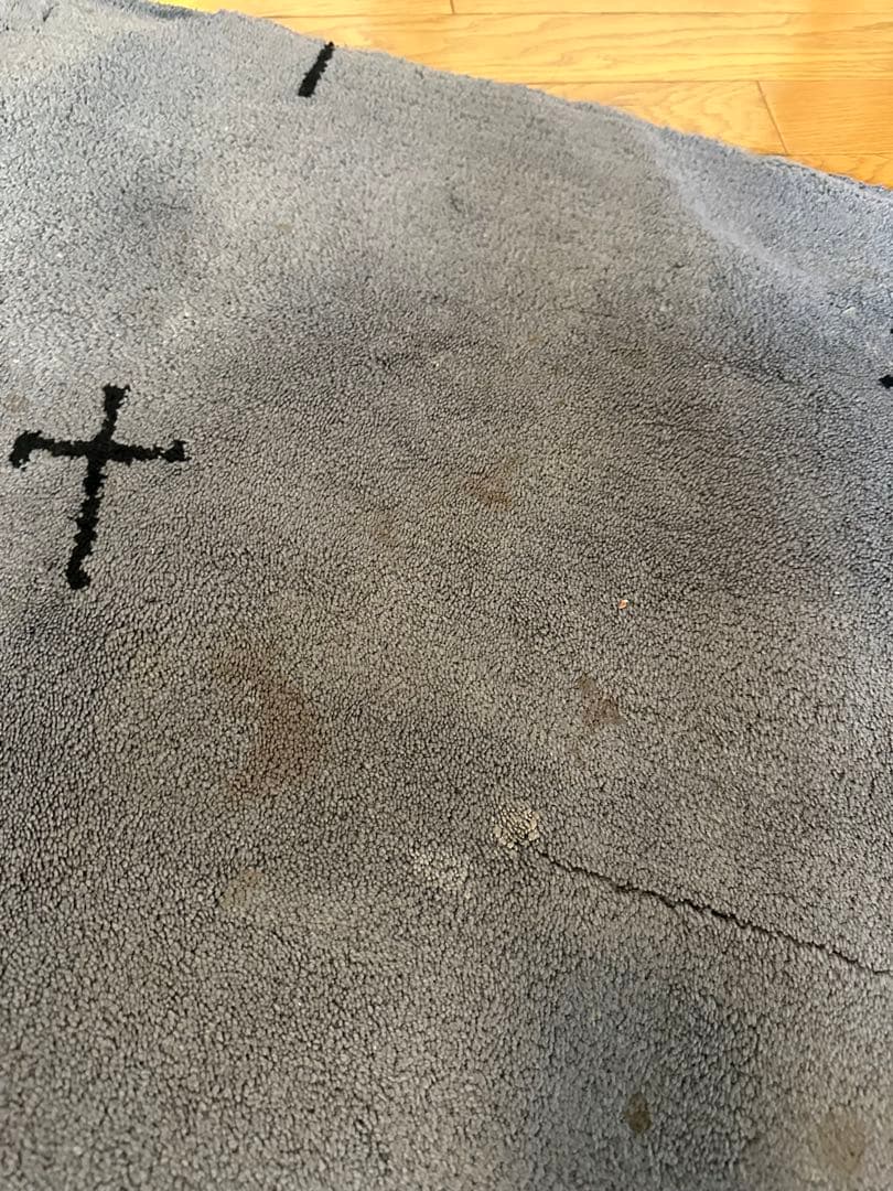 希少！アンダーカバー魔女期　グレー クロス模様 ラグ