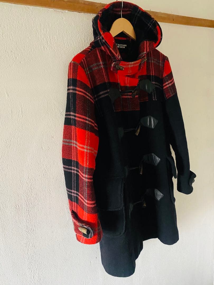 DIET BUTCHER SLIM SKIN バイカラーダッフルコート