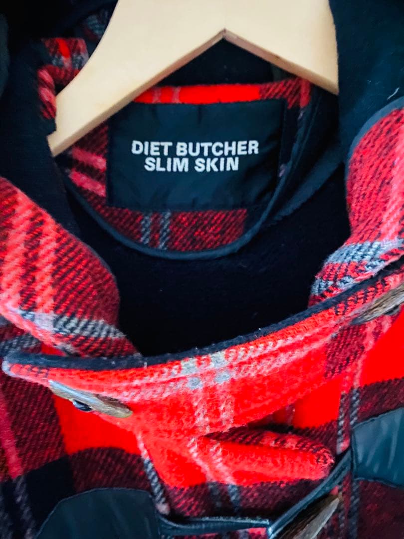 DIET BUTCHER SLIM SKIN バイカラーダッフルコート