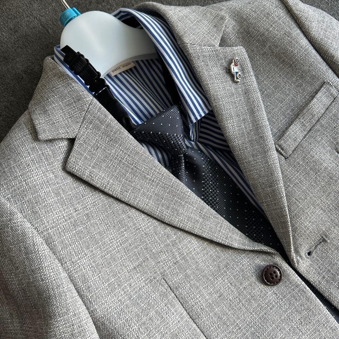 【専用】petit main プチマイン　グレー フォーマルスーツ 120サイズ