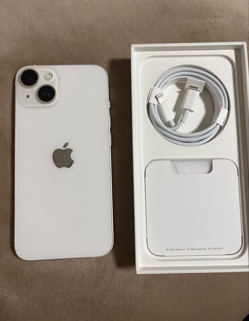 Apple iPhone 14 ホワイト 箱付き 充電ケーブル付き　256GB