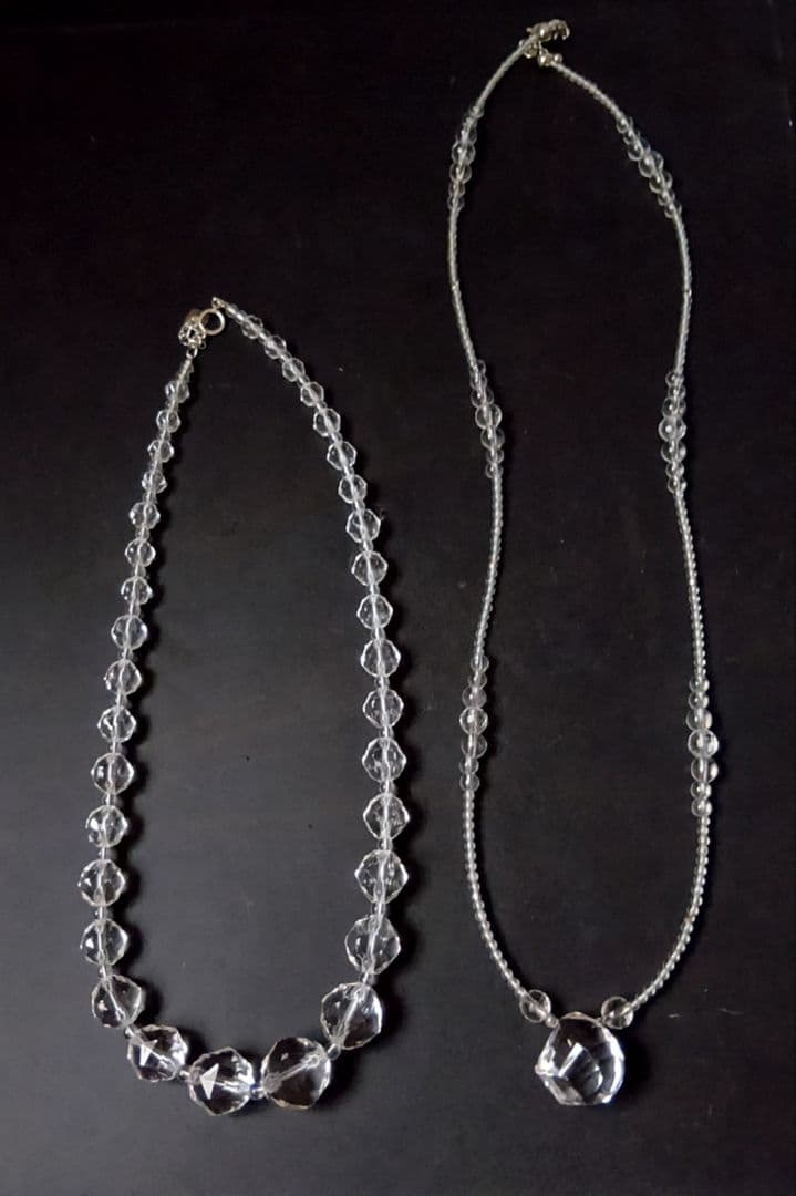 K18 WG 水晶 ファンシースカーレット ネックレス他 ※ネックレス2点セット