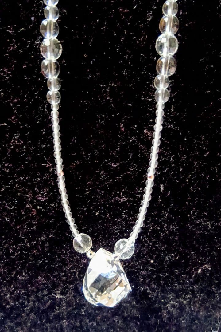 K18 WG 水晶 ファンシースカーレット ネックレス他 ※ネックレス2点セット