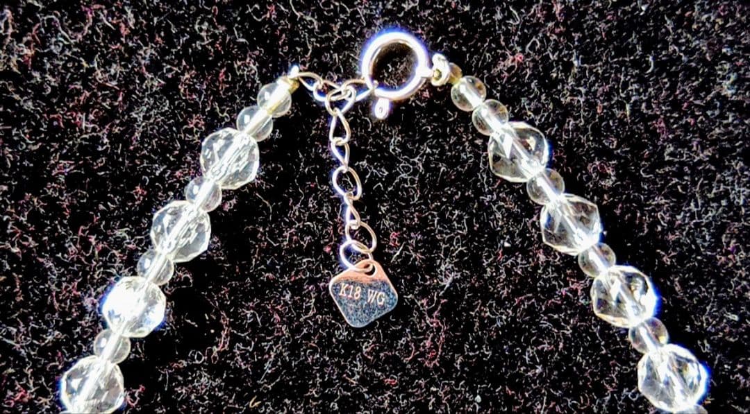 K18 WG 水晶 ファンシースカーレット ネックレス他 ※ネックレス2点セット