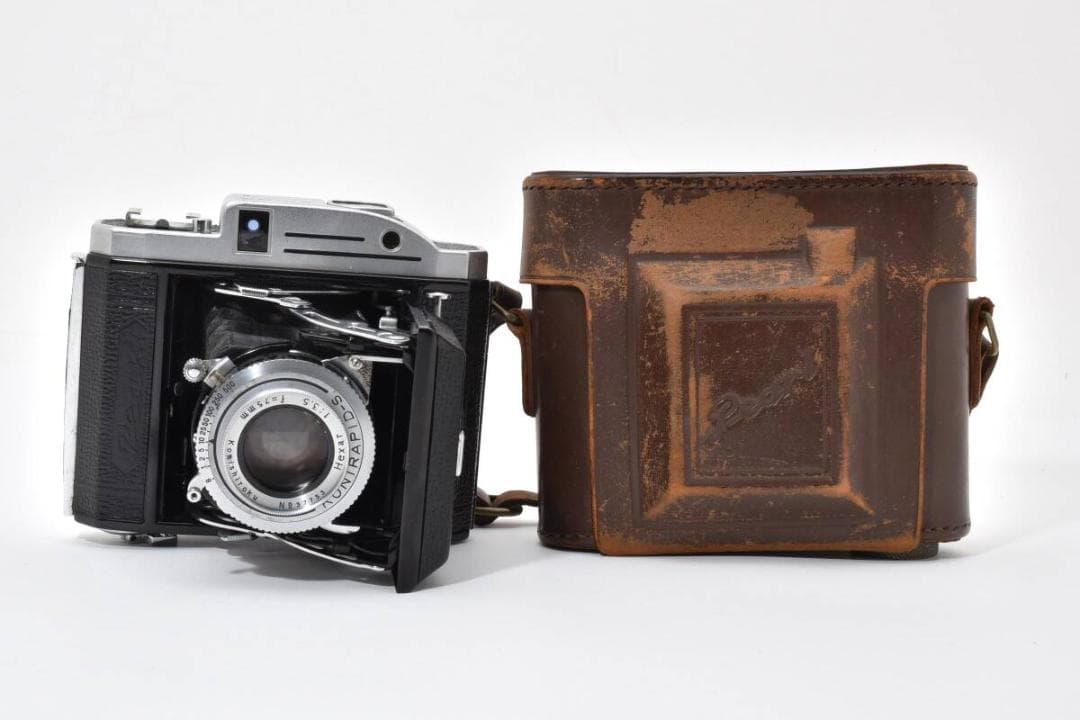 フィルムカメラ KONICA PEARL II HEXAR 75MM F3.5 #1024