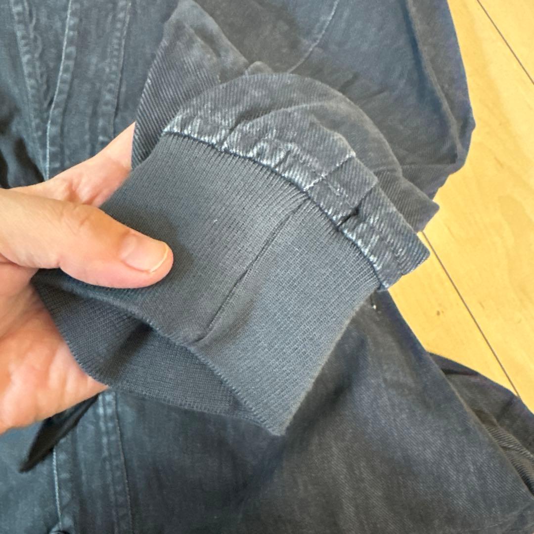 メカジシンプル無地ローブジャケットメンズゆったり多機能アウター秋純綿コートXL