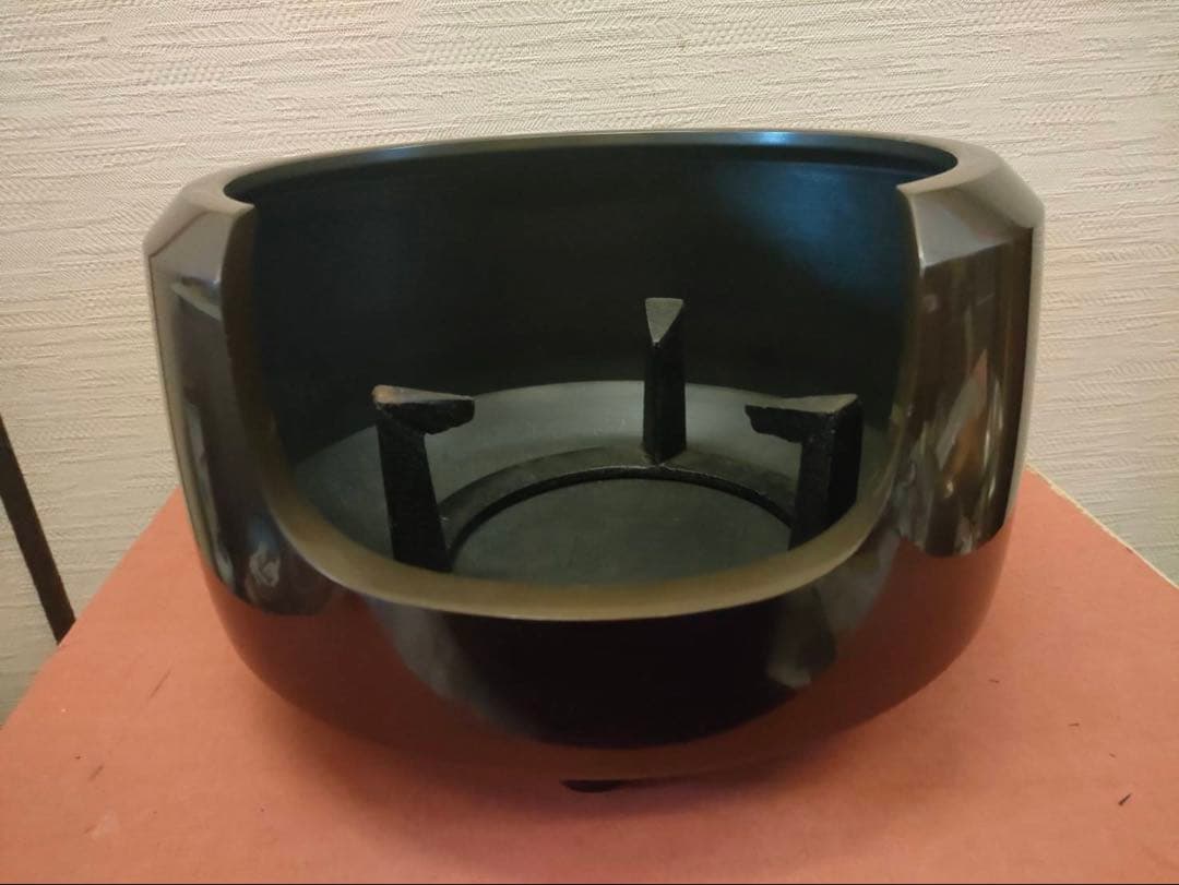 茶道具 銅製 風炉 銘 般若宗勘作 未使用品 五徳付