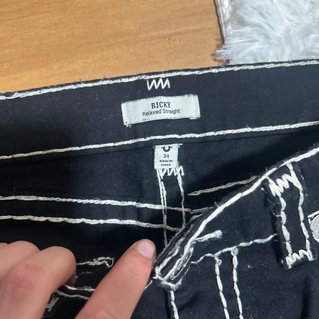 TRUE RELIGION ブラックデニム34