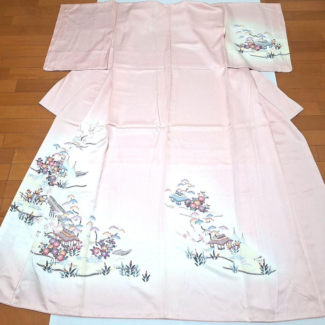 新品 正絹 手描き友禅 訪問着 袷 未使用品