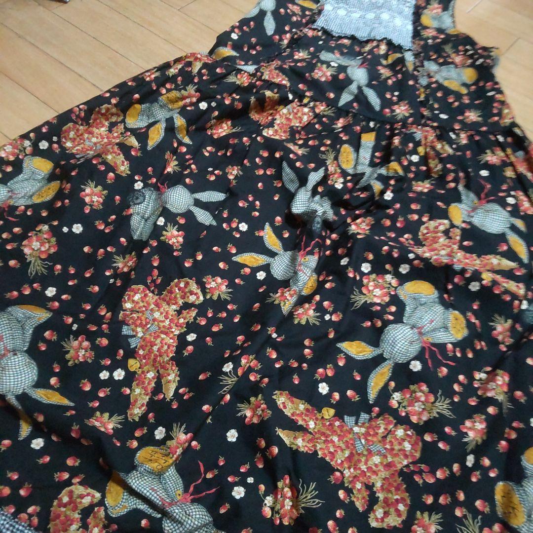 未使用ピンクハウス　ギンガムうさぎノースリーブワンピース　2022