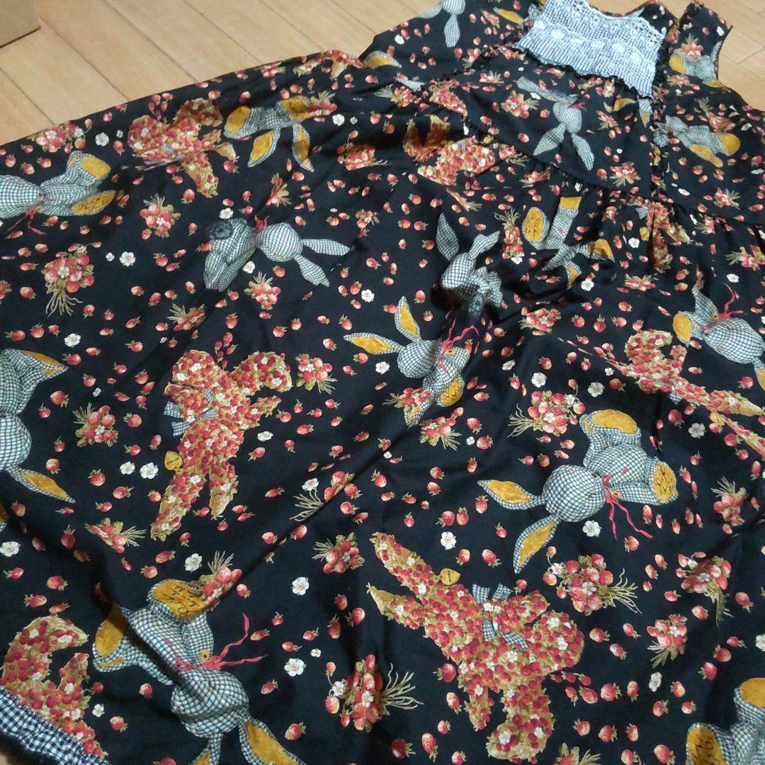 未使用ピンクハウス　ギンガムうさぎノースリーブワンピース　2022