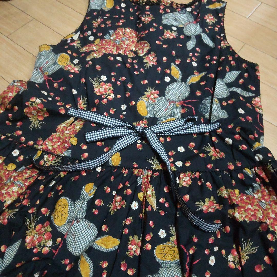 未使用ピンクハウス　ギンガムうさぎノースリーブワンピース　2022