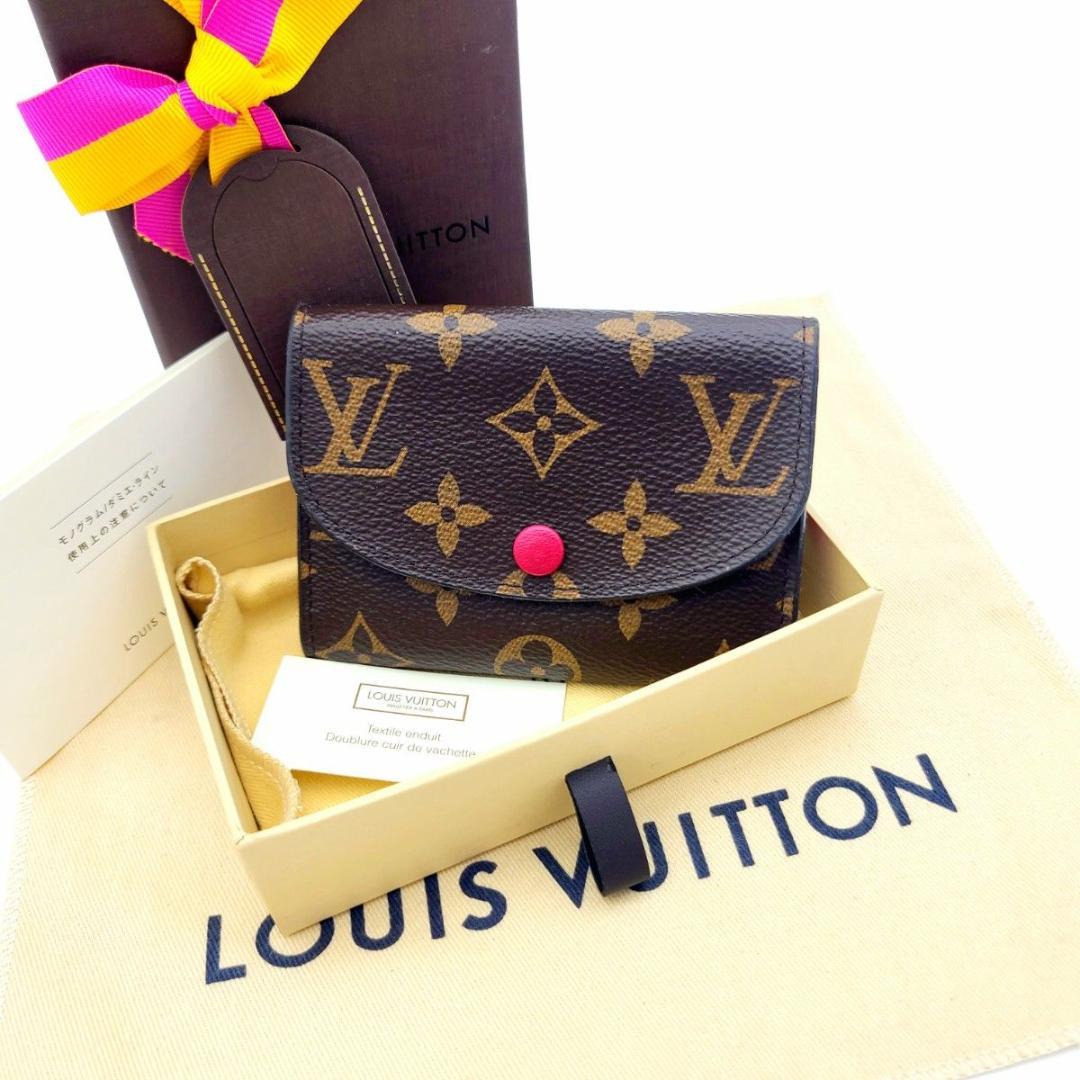 極美品ルイヴィトン ポルトモネ ロザリ M62532 フューシャ ケース