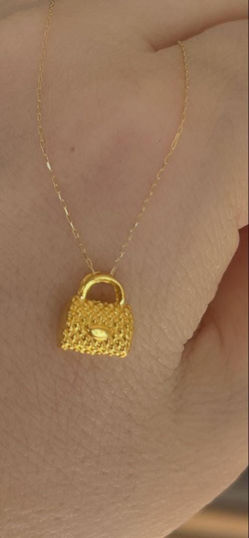 新品未使用　mal.レレレ　純金　24k バッグ型チャーム