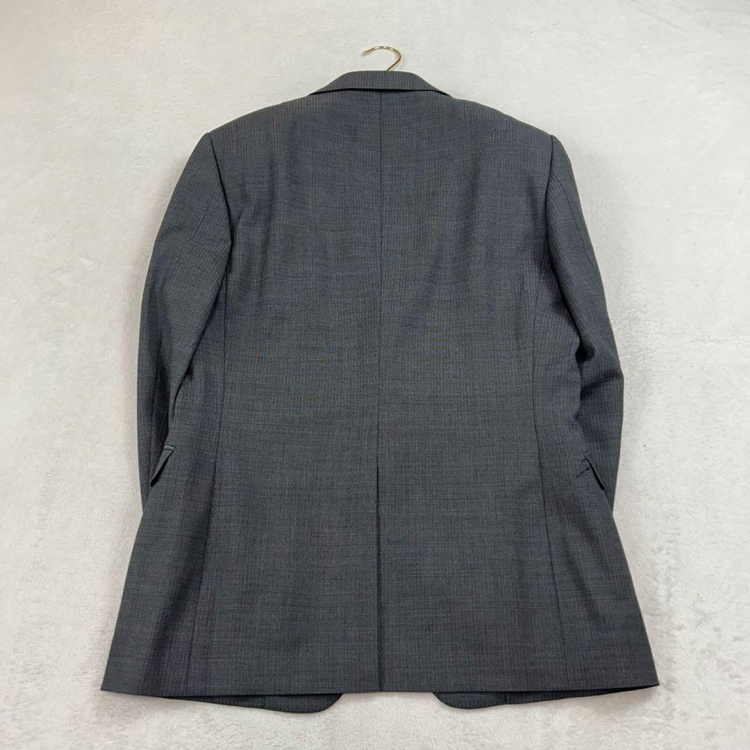 K587 美品 S カルバンクライン 肩パット入り スーツ上下 グレー メンズ