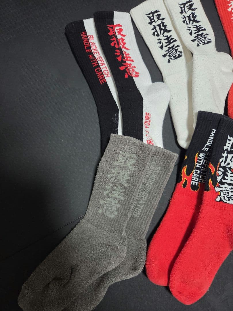 black eye patch ソックス　靴下　6足セット