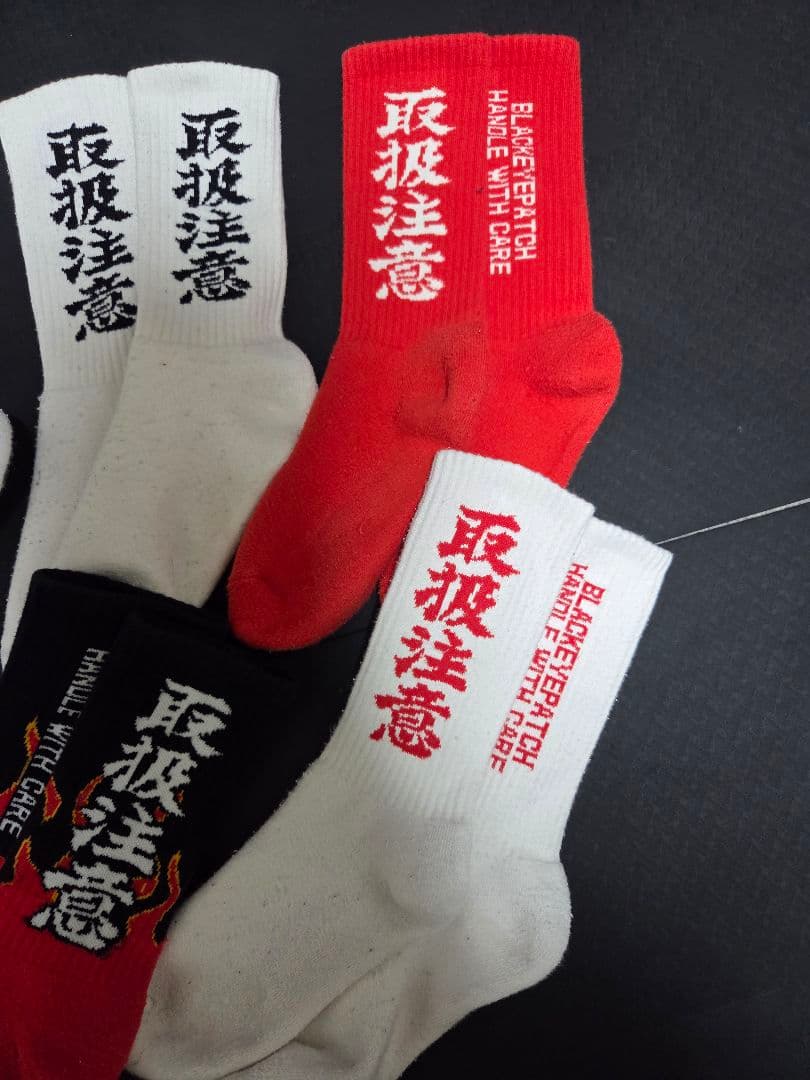 black eye patch ソックス　靴下　6足セット